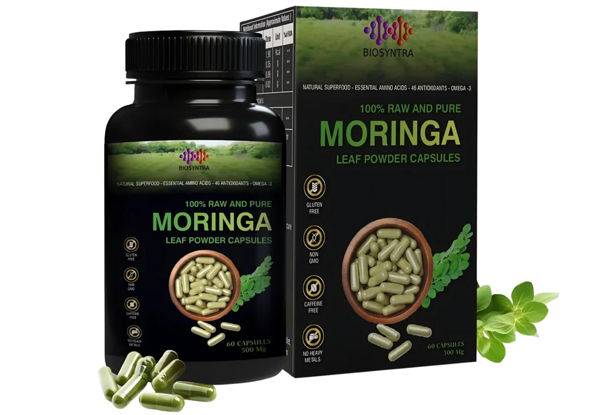 Biosyntra Moringa capsules with moringa leaves